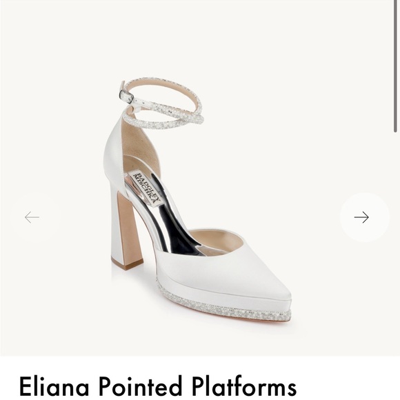 Badgley Mischka Shoes - Badgley Mischka Silver and White Platform Heels